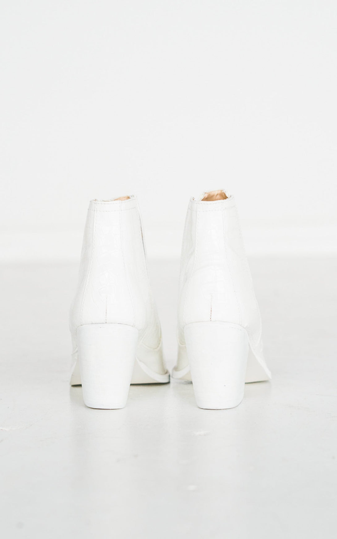 Tarim Bootie in White Croc - Lavish Fix