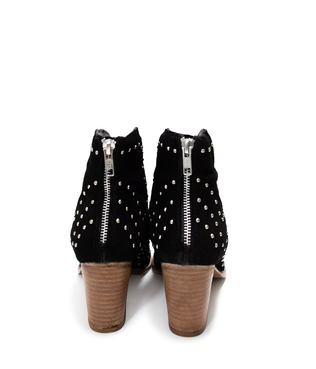 Twilight Studded Heeled Ankle Boot in Black - Lavish Fix